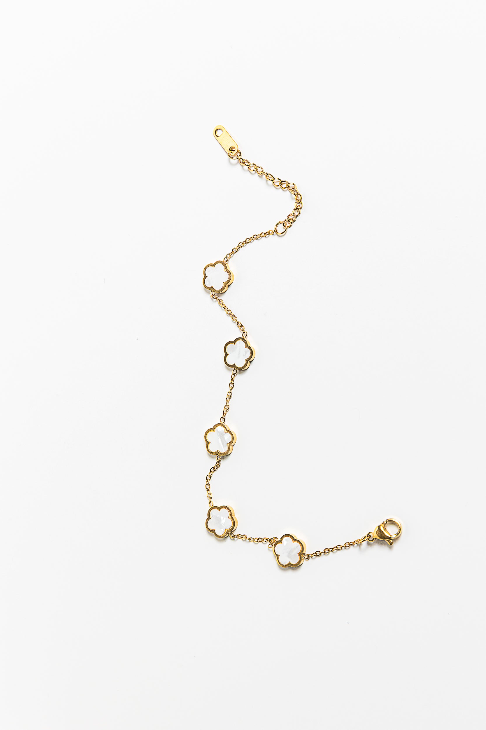 “FLOR BLANCA INTENSITY BRACELET” 18K GOLD PLATED