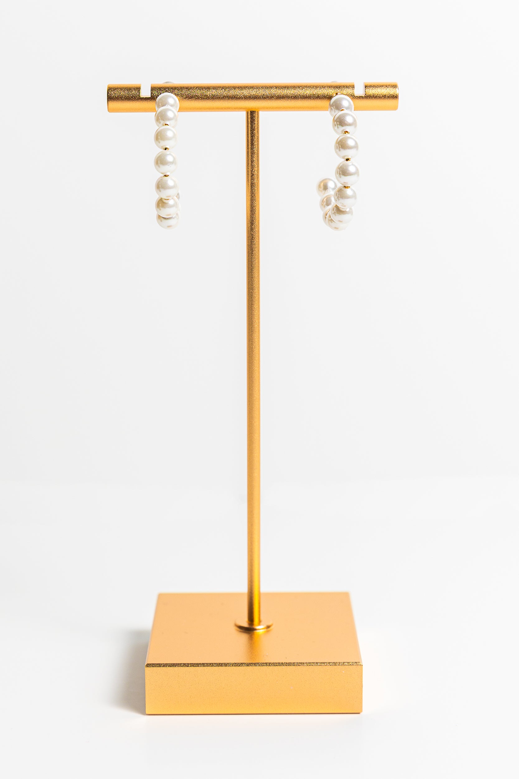 “AURORA PEARL” EARRINGS, 18K GOLD PLATED STEEL