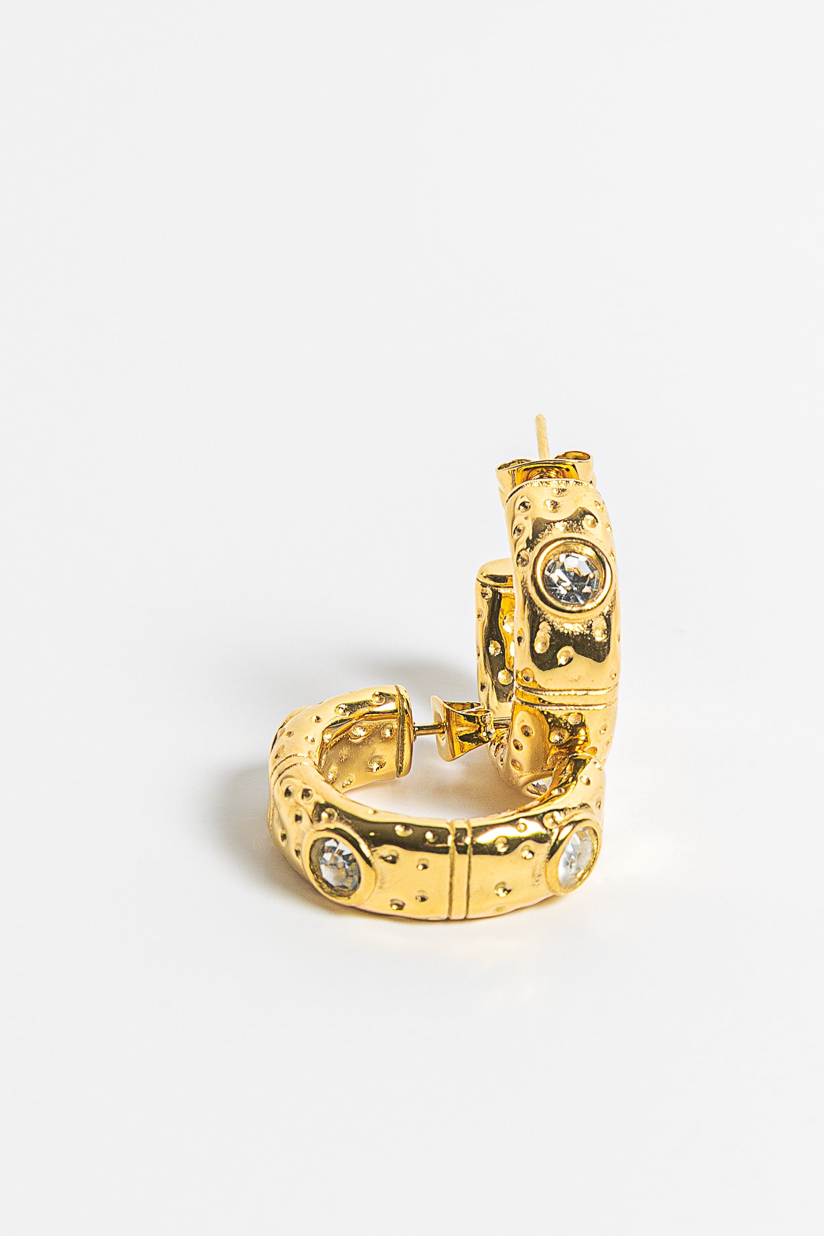 “LUNA GLOW” EARRINGS, 18K GOLD PLATED STEEL